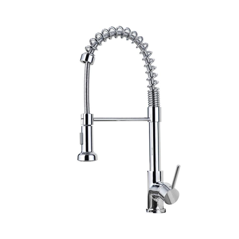 Stainless Steel Pull-Out Kitchen Faucet with Hot & Cold Extension for Vegetable Washing