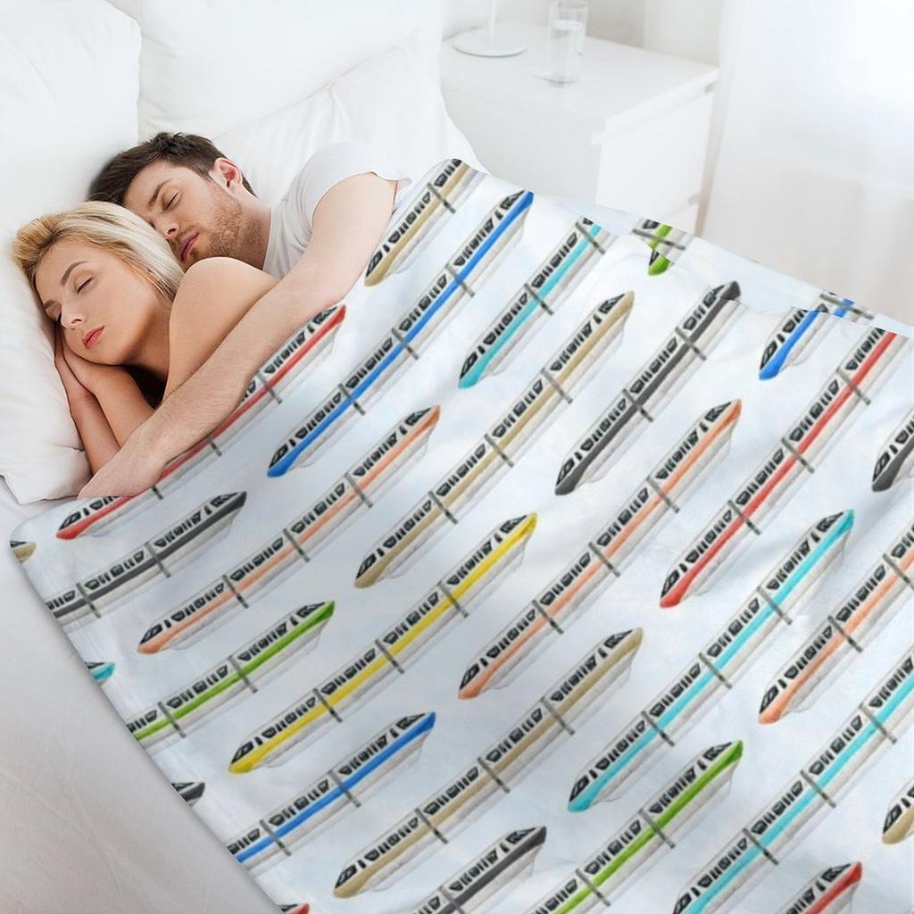 Monorail Rainbow Throw Blanket Decorative Sofa Warm Halloween Summer Beddings Blankets