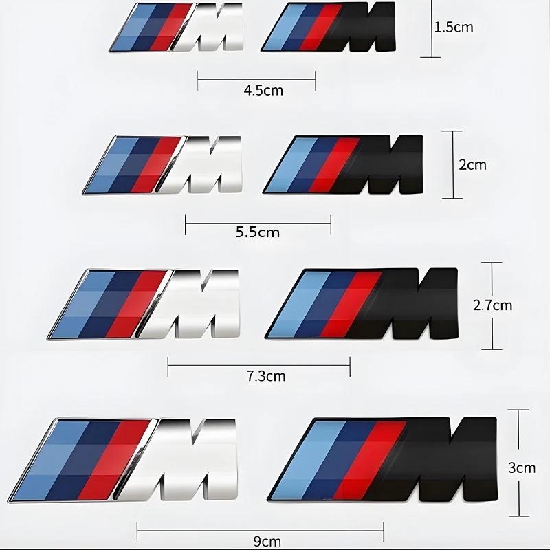 VYOJ1 1Pcs M Logo ABS Sticker Car Fender Side Emblem For BMW M1 M5 M4 M6 M2 M3 M7 G01 F30 F48 E83 F39 F10 Rear Trunk Badge Accessories