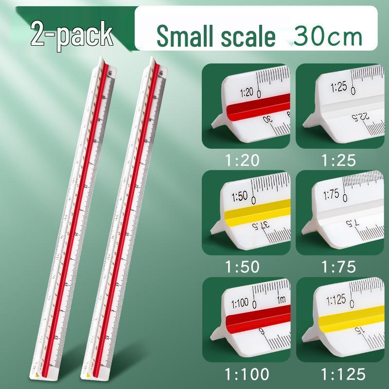 Large Triangular Drawing Scale Ruler for Interior Design and Architecture