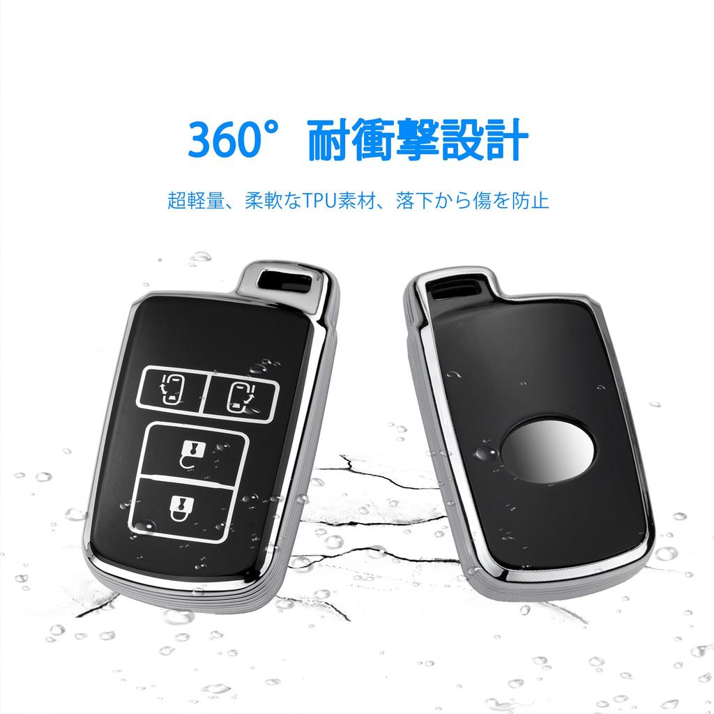 Toyota Key Case Type 80 Series Voxy Noah Harrier 60 Series Esquire Alphard Sienta Crown Auris Camry Double Sided Slide Smart Key Cover Suitable for