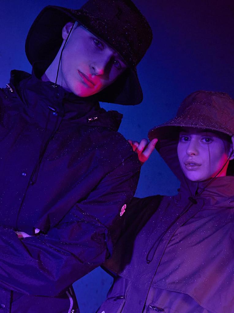 [TECH SKIN] Golf Rain Hat, Waterproof Bucket Hat, Unisex, Lightweight, Breathable, Sealed, Rainproof, Stylish Hat, With Tech Skin Logo (Khaki)