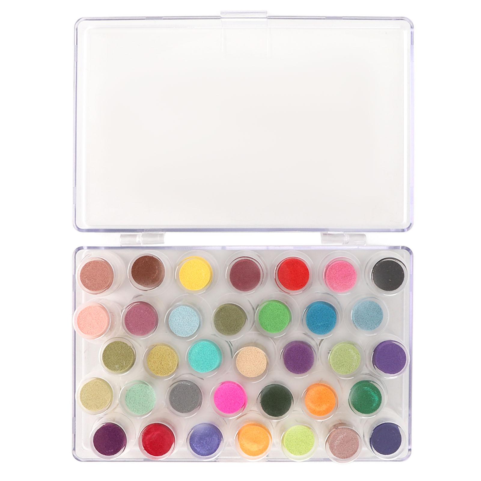 

Мини DIY Kids Ink Pad 35 цветов на водной основе Stamp Pad Clear Details Strong Covering Colors Craft