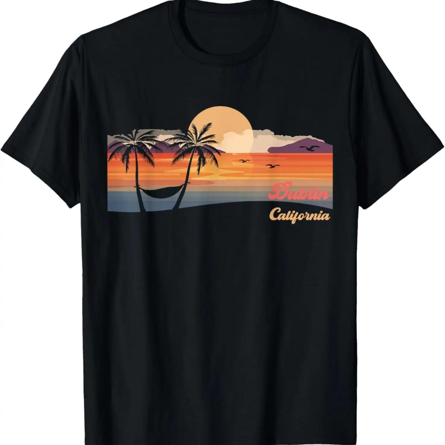 Vintage Dublin California Beach T-Shirt S чёрный