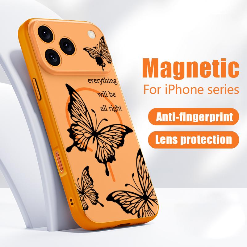 White Marble Pattern Case For iPhone 17 Pro Max Magnetic For Magsafe Hybrid Slim Matte Cover For iPhone 16 15 14 13 Pro Max