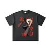 260 GSM Double Yarn 32 Count 100% Cotton Chainsaw Man V21 Denji Print Unisex Heavy Cotton T Shirt