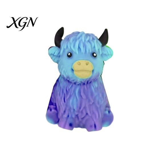 Kids Stress Reliever Highland Cow Relief Toy Slow Rising Cattle Squeeze Squeezable Animal Ball Lovers Gift Sensory