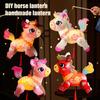 Chiński Nowy Rok Lampion Święto Wiosny Ręczny Lampion Konia Uroczy Koń Zwierzęta Zodiaku DIY Rękodzieło na Święto Środka Jesieni Cosplay Hanfu