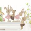 Osterhase Türdeko Holz Türrahmen Eckverzierung Rustikal Frühling Küchenwanddeko für Tür Schrank Kamin