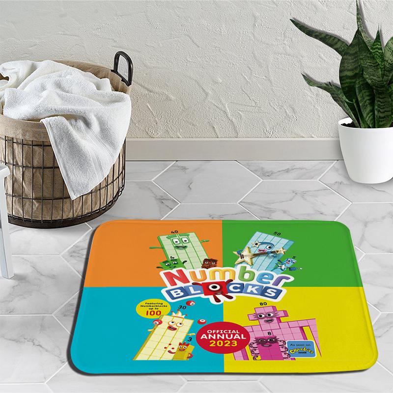 Karikatür Numberblocks Yatak Odası için Halılar Peluş Numarası Dolması Film Halı Başucu Alan Kilim Kaymaz Paspaslar