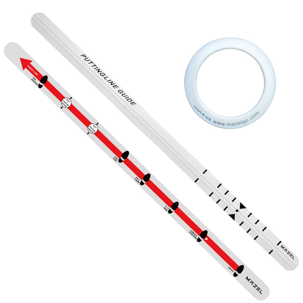 MAZEL Golf Putting Practice Putting Putting Includes Putter Cup Rail Putter Aid, Rail, Trainer, (Putter (90cm) + Cup)