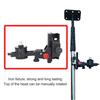 Fine-tuning Bracket Level Adapter, 360 Adjustable L-Shaped Pivot Base with Adjustable Clip for Telescopic Rod Bracket