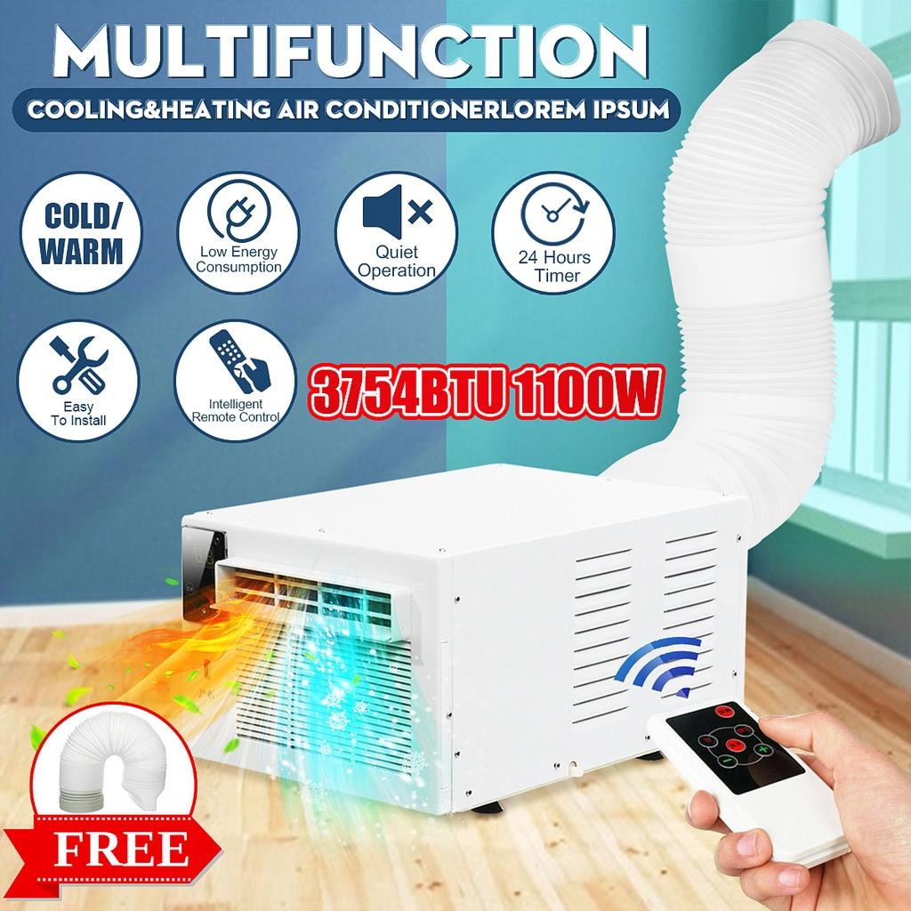 1100W 24-hour Timer Air Conditioner Cold/Heat Remote Control  LED Control Panel Desktop for Home Air Conditioner