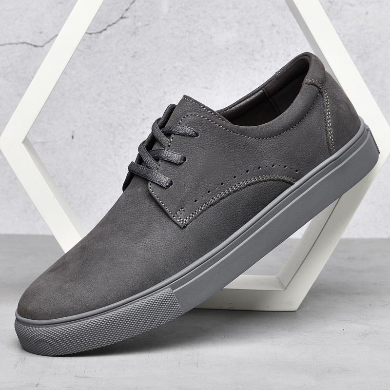 Fashion 2024 Men Comfortable Casual Breathable Mens Loafers Shoes Moccasins Flat Fashion Genuine Leather Footwear Lace-up Solid Sneakers
