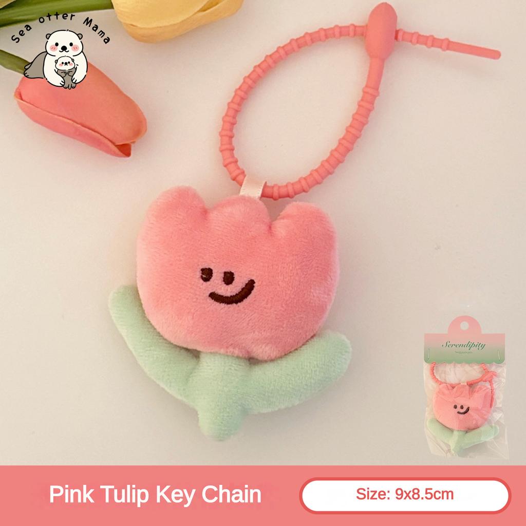 1/3 Pcs Cute Cartoon Tulip Plush Toy Keychain Pendant Girl Backpack Decoration Pendant