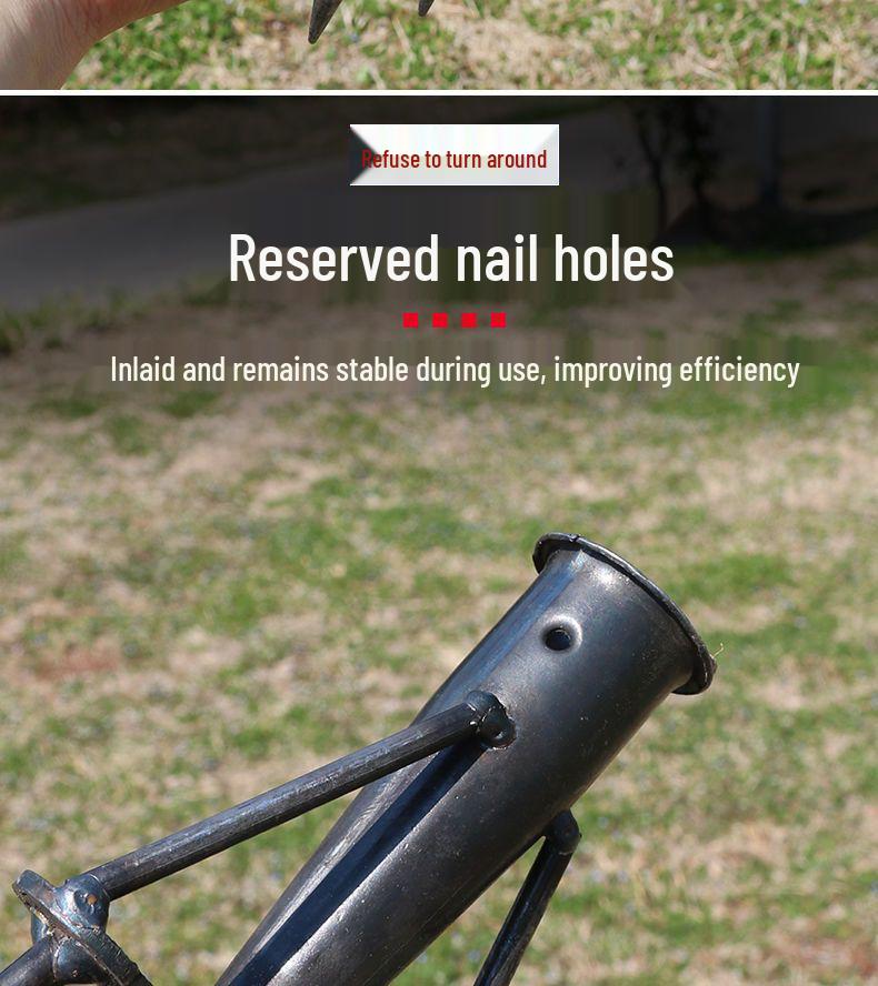 Five-Tooth All-Steel Rake for Beach, Clam Digging, and Gathering Seafood