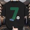 7 And Football Men'S Summer Shortsleeved T-Shirts Fashionable And Trendy Printed Men'S Bottoming Shirts Male Teenagers' Spring And Summer Round