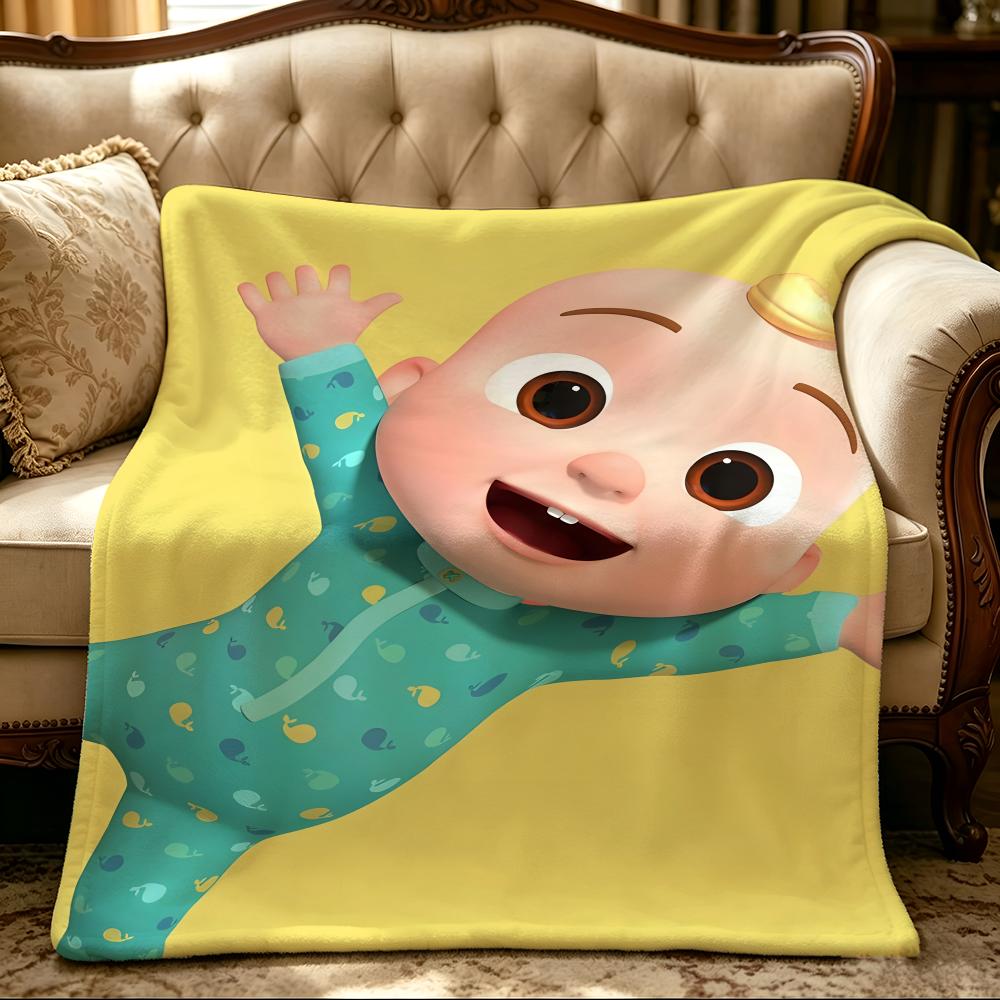 cartoon C-Cocomelon-n Throw Thick Comfort Flannel Quilt, Multi-scene Use Indoor Outdoor Daily Nap