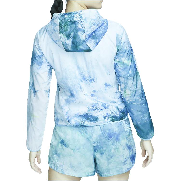 Nike Logo Embroidered Pattern Hoodie Jacket Women jackets Blue DX1042-085