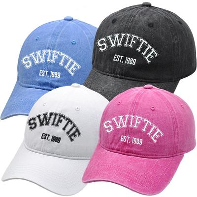 Evropská a americká SWIFTIE vyšívaná baseballová čepice Letní opraná retro Taylor Fan Ženská Pohodlná prodyšná nastavitelná