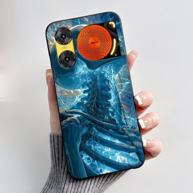 For ZTE Nubia Music 2 Case Cartoon Black Matte Silicone Soft Back Cover For Nubia Music2 Phone Cases 6.7" Protective Shell Z2460