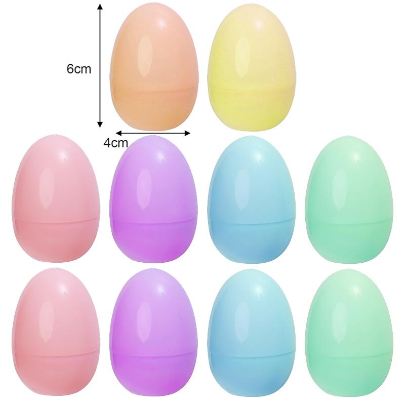 

Wholesale Macaron Colors Easter Eggs Simulated Easter Eggs Kids Toys Colorful Fillable Opening Empty Balls Party Decor Supplies 10PCS