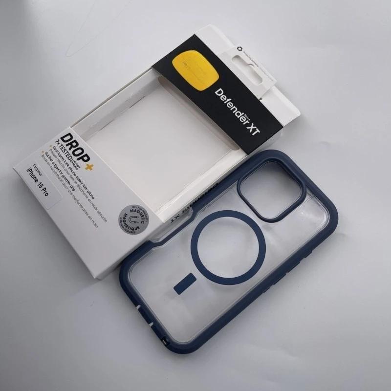 

Прозрачный противоударный чехол Defender Series XT для MagSafe для iPhone 17 Pro Max Air 15 14 Plus Оригинальная прозрачная накладка Ott box iPhone Air
