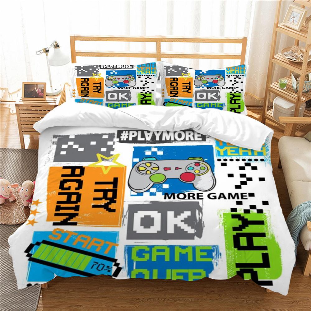 Bedding Set Bedclothes Home Decor 3D Gamer Printing Duvet Cover Polyester Soft Quilt Covers Student Dormitory Bed