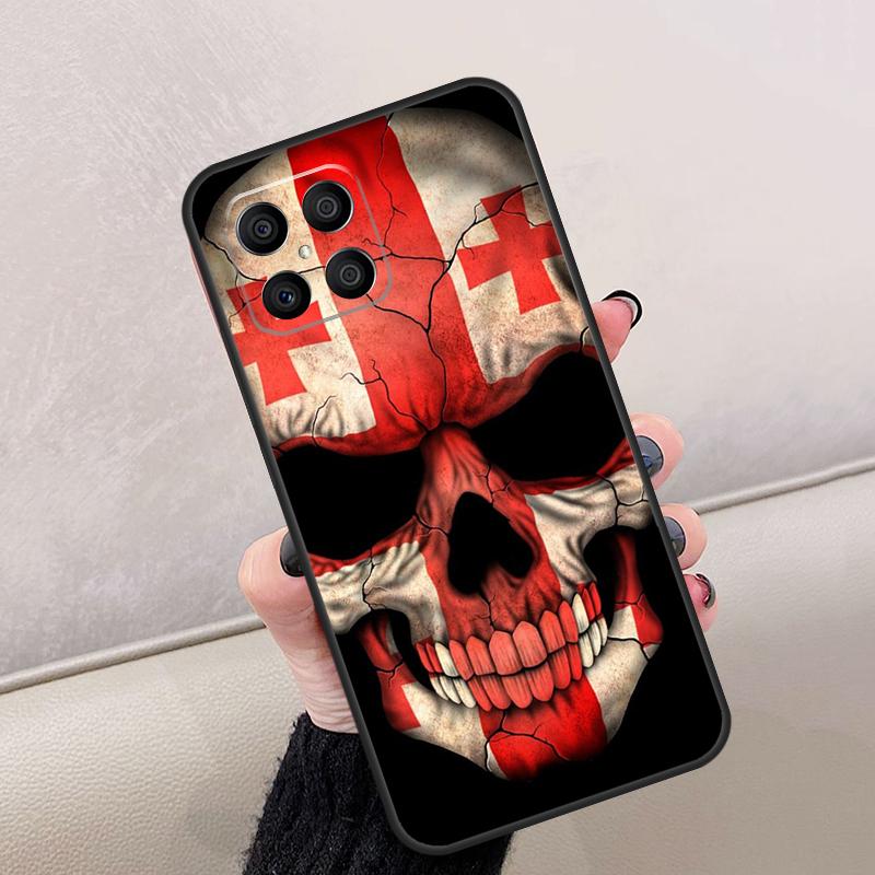 Georgia Grunge Flag For Honor Magic 7 6 5 8 Pro Case For Honor 200 Lite 400 70 50 X8c X8b X9a X9b X9c X9d Win RT
