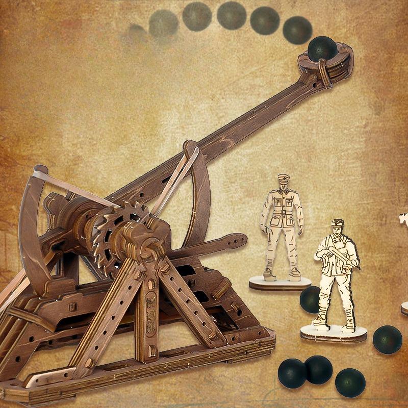 1set DIY Wooden Model Kit 3D Puzzle Assembly Wood Craft Ornament for Bedroom & Living Room Decor