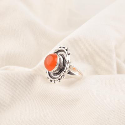 Carnelian Gemstone Jewelry, 925 Solid Sterling Silver Ring, Handmade Dazzling Silver Ring Jewelry For Thanksgiving Gift