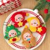 Cute Christmas Plush Doll Keychain Mini Soft Stuffed Figure Pendant For Bag Decor Christmas Gifts Holiday Party Ornaments