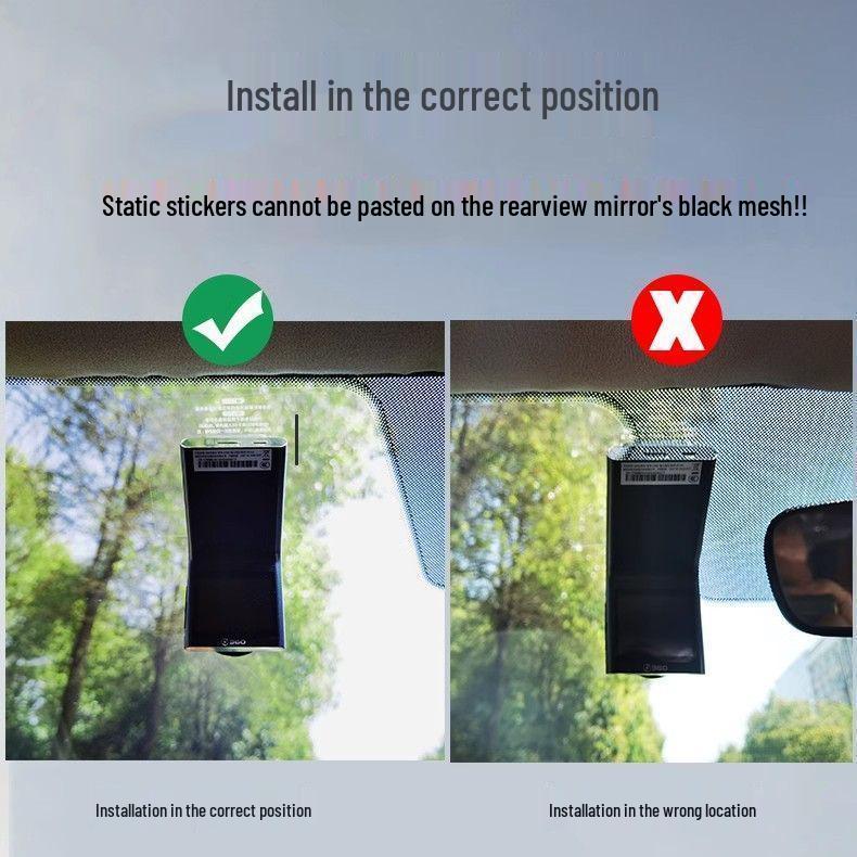 Kamera Kayıt Cihazı ve Araç Muayenesi İçin Şeffaf Statik Yapışkanlı Araç Sticker