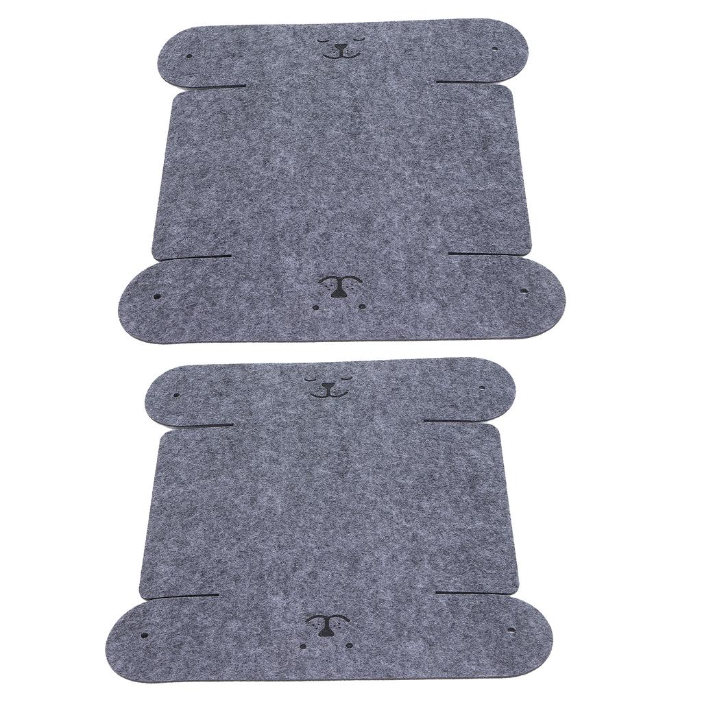 2 Pcs Desktop Storage Felt Box Foldable Felt Storage Basket Makeup Organizing Basket for Home