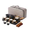 Black Pottery Travel Kung Fu Tea Set Outdoor Portable Ceramic Beam Pot Kuaike Cup Business Gift