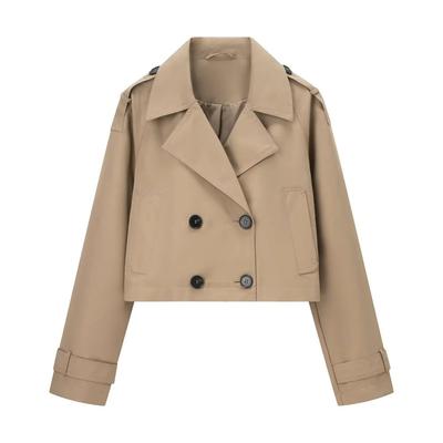 Autumn Fashion Short Double Breasted Coat Chic Breasted Joker Long Sleeve Coat Outerwear