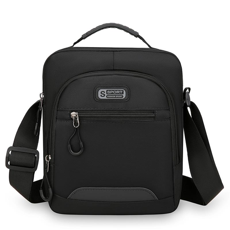 

Мужская сумка через плечо, повседневная мужская сумка, водонепроницаемая, многофункциональная, сумка через плечо для активного отдыха чёрный