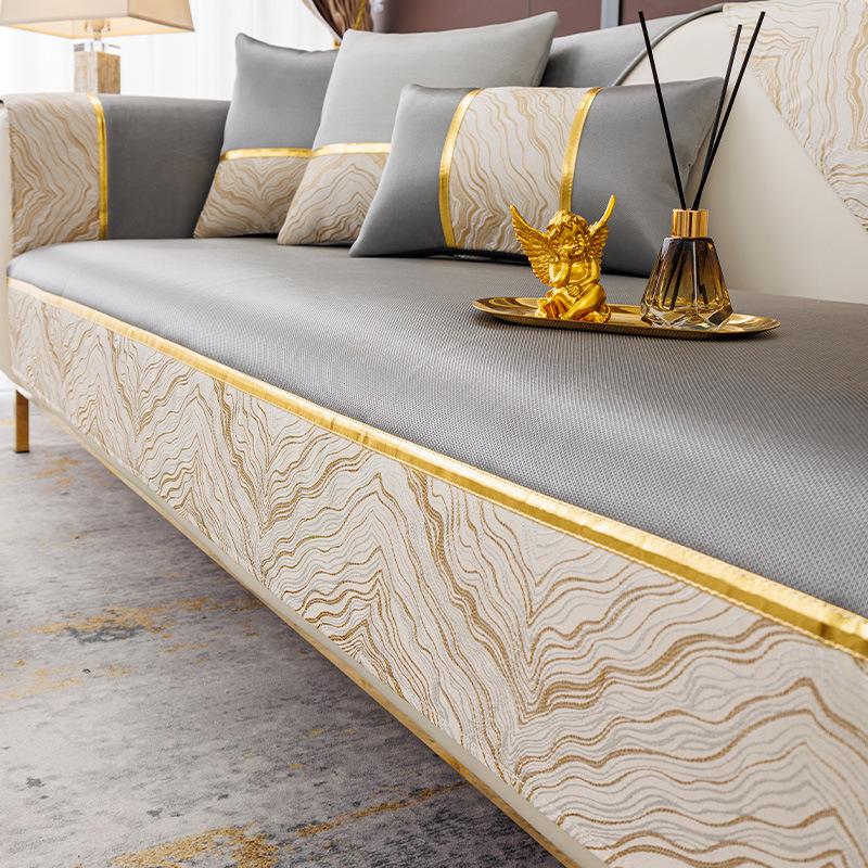 

New Mat Seat Cushion Summer Non-Slip Leather Sofa Back Cover Light Luxury High-End Ice Silk Sofa Cushion 70*70cm