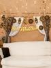 1pc Eid Mubarak Wall Hanging Golden Moon Lantern Floral Pattern Banner Festive Home Decor for Ramadan &Eid Party Decoration Gift