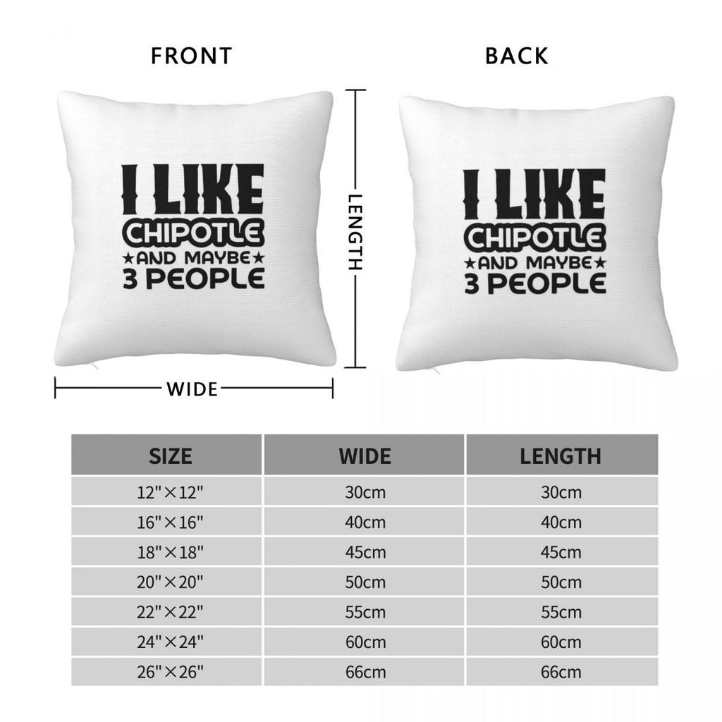 Chipotle Square Pillowcase Polyester Linen Velvet Pattern Zip Decor Sofa Cushion Case 45X45