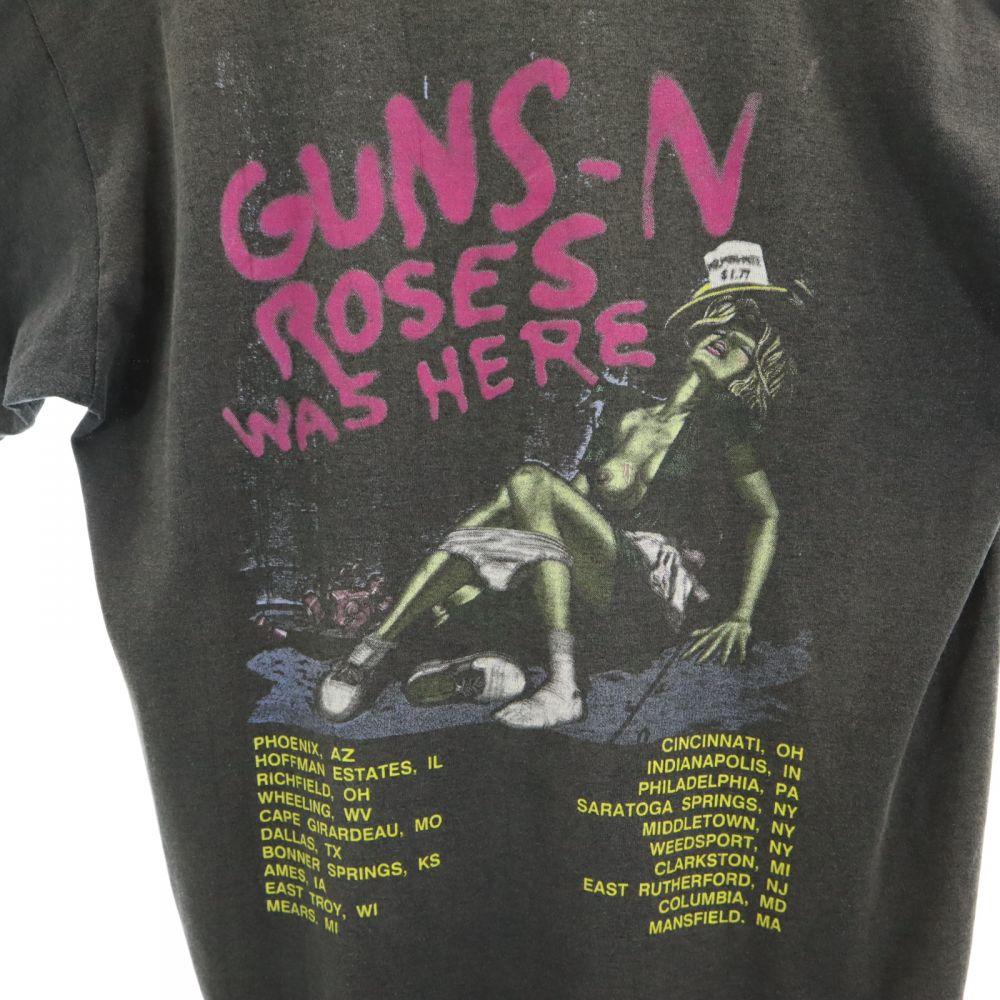 80s Banned T-shirt Guns N' Roses Short Sleeve T-shirt Black Band T Men's Used