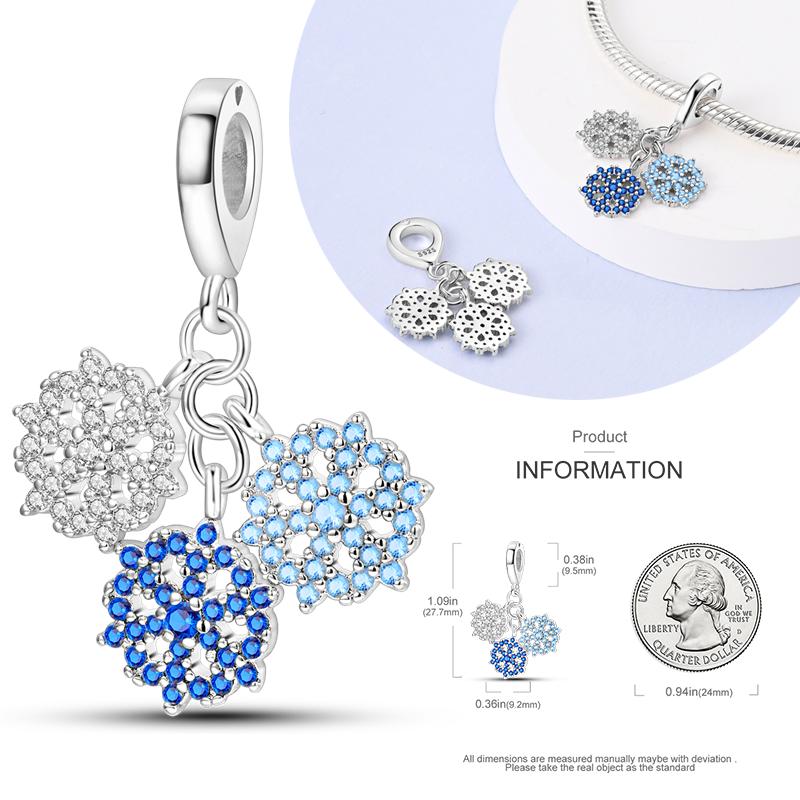 Copper Charms Winter Series Beads Snowman Penguin Pendant Fit Women Original Bracelet Christmas Diy Jewelry Dangle