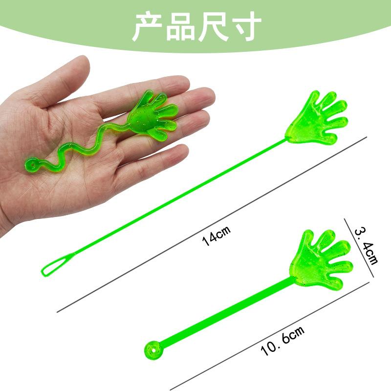 20Pcs Children'S Fun Flash Sticky Hand Toys Elastic Sticky Soft Rubber Hand Clapping Toys Novelty Toys For Teens Holiday Gifts