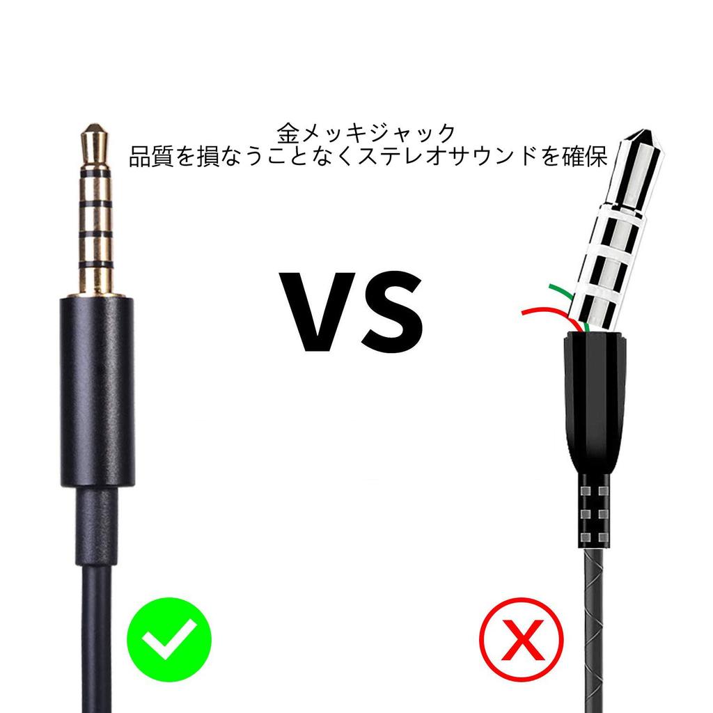 Replacement Audio AUX Cable with Mute Volume Control for A10 A40 Gaming Headset 3.5mm In-line
