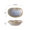 Deou Starlight Japanese Ceramic Oyster-Shaped Dipping Dish Set (5-Pack)