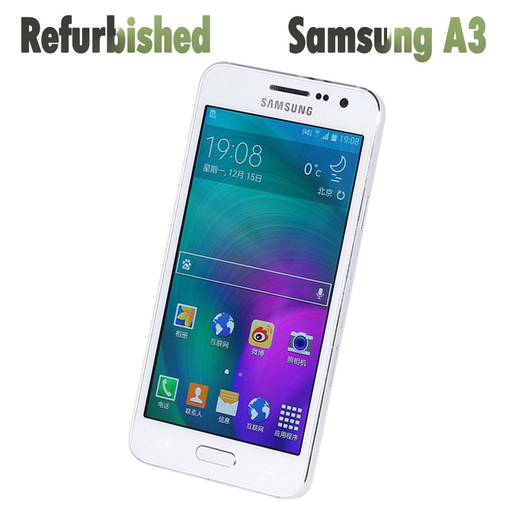 95% ახალი განახლებული Samsung Galaxy A3 A300F 1GB ოპერატიული მეხსიერება 16GB ROM მობილური ტელეფონი