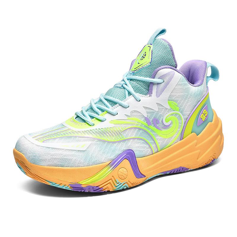 2025 new men's and women's style basketball shoes actual sports mandarin duck youth and students outdoor sports non-slip sneakers