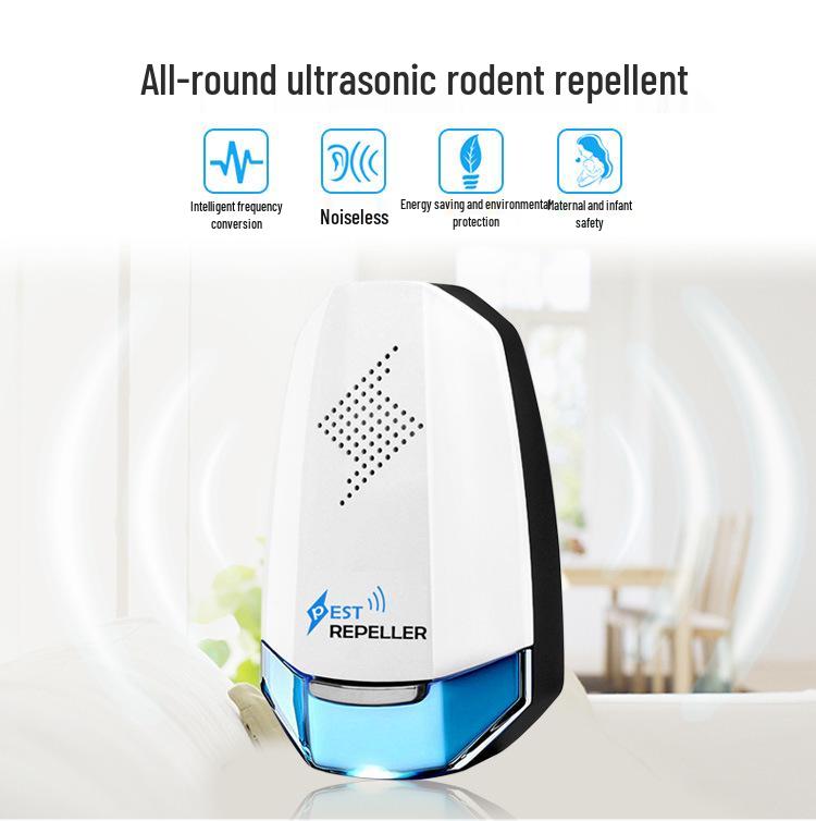 2024 Ultrasonic Mouse Repeller with Night Light - High Power Pest Control Device
