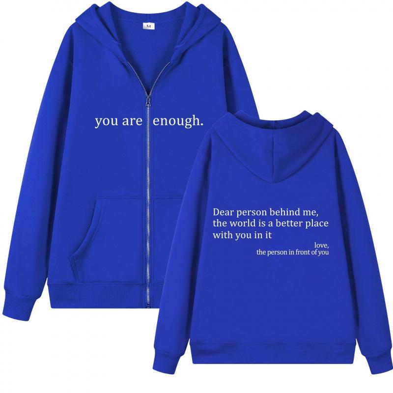 Women's Cute Oversized Zip-Up Hoodie with Drawstring - Autumn Jacket for Teen Girls