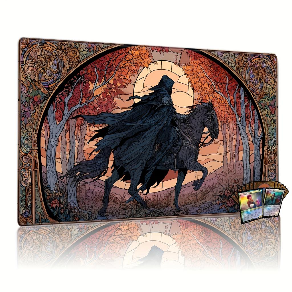 Stainedglass Dusk Rider Magic Party Game Mat Durable Rubber For Mtgtcg Games 35x60 Mouse Pad Offices Desk Mats Friendly Design